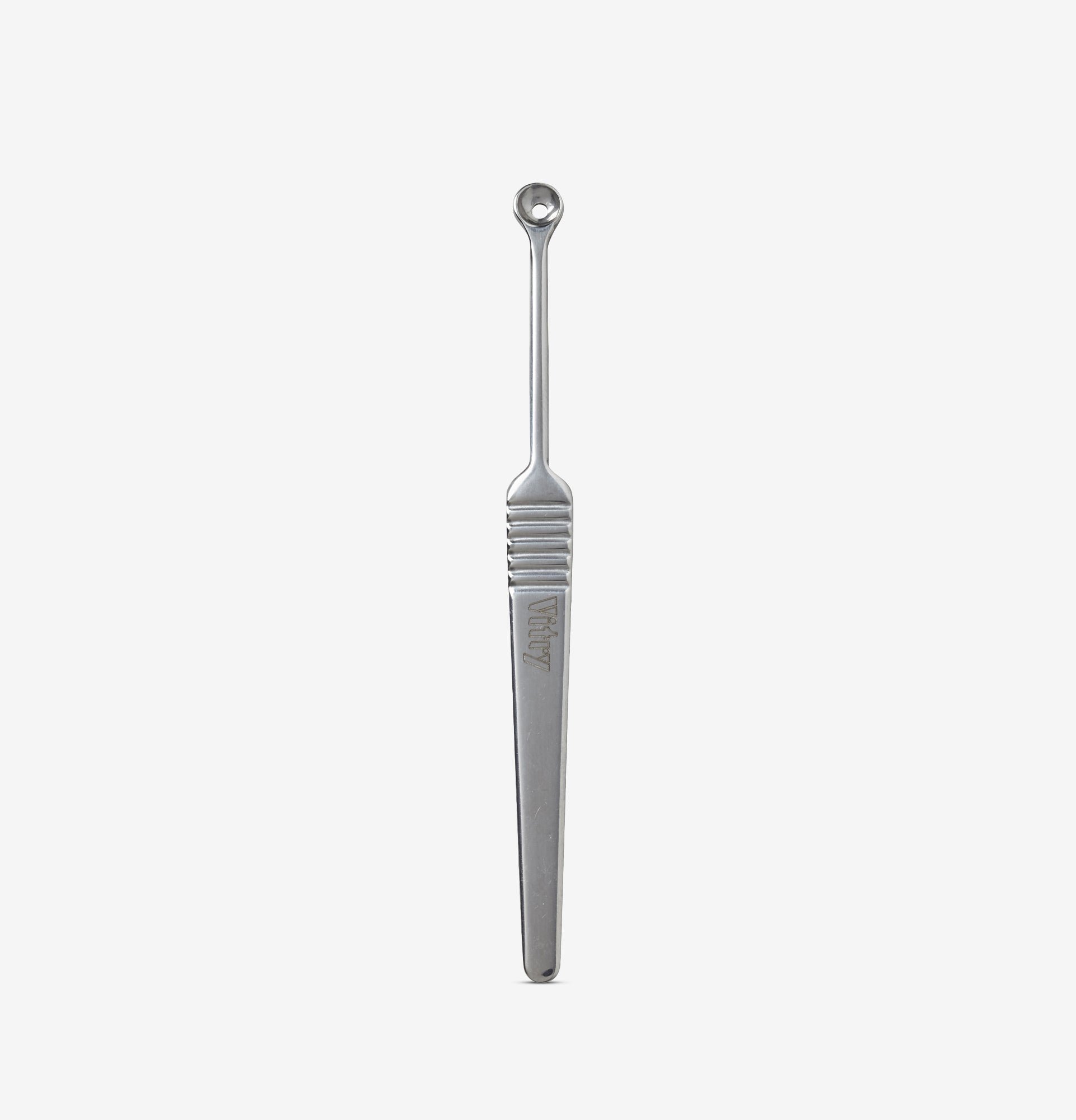 Tire-comédon inox Vitry avec cupule bombée pour éliminer les points noirs efficacement. Réf. 1072