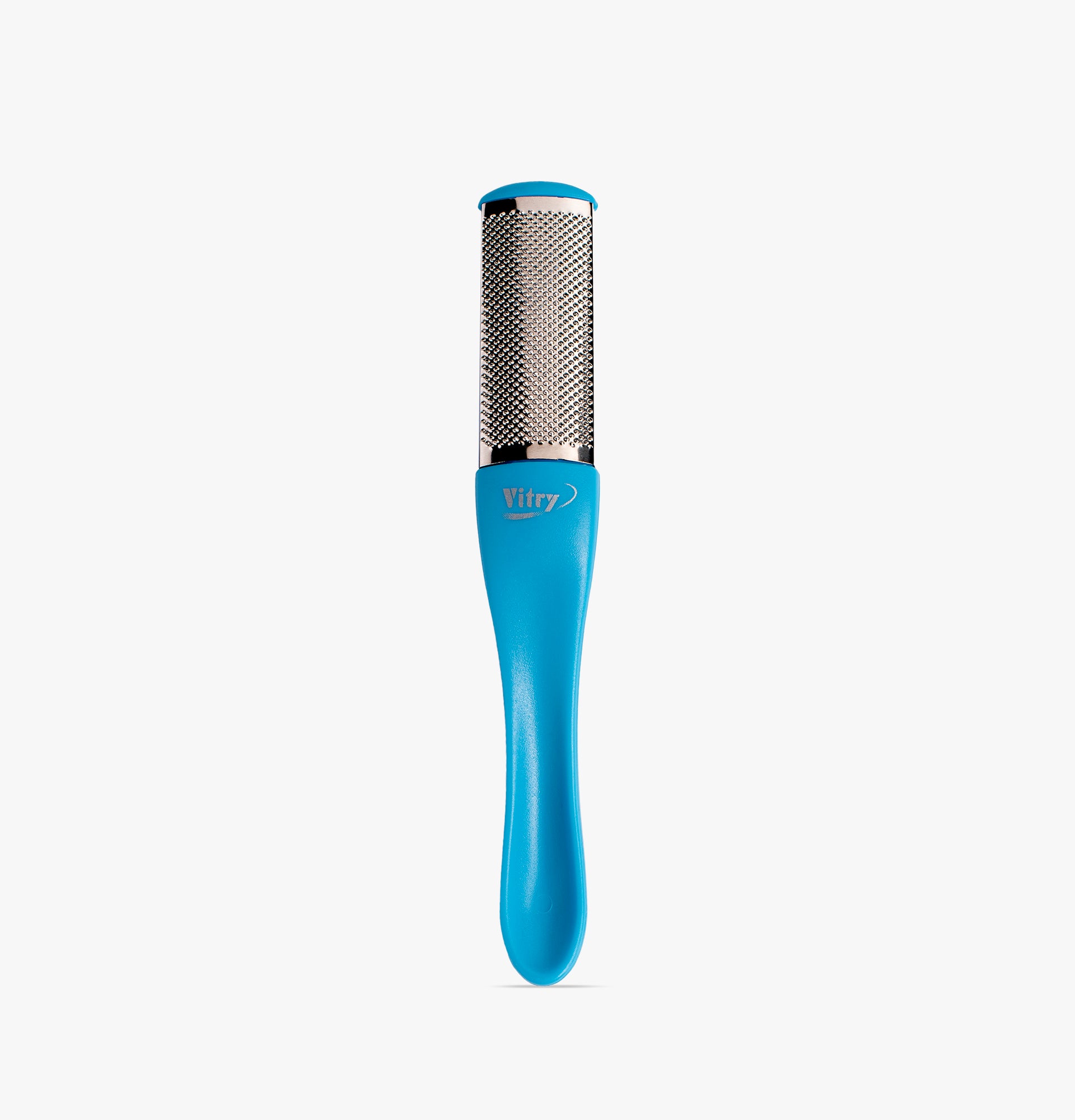 Râpe plantaire inox fluo bleu Vitry avec manche ergonomique et grille amovible 6074FZB