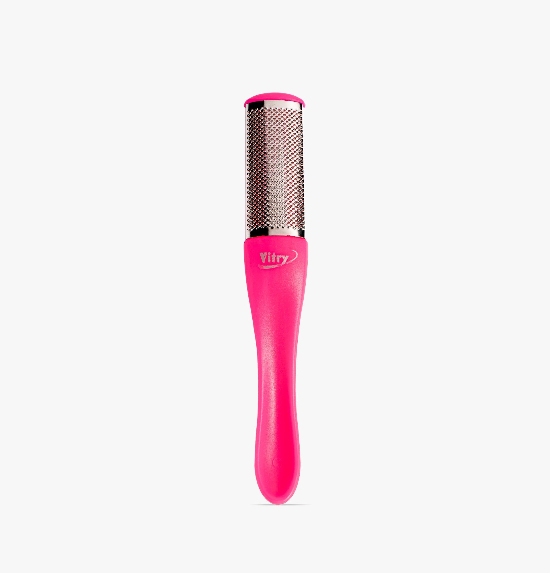 Râpe plantaire inox fluo rose Vitry avec manche ergonomique et grille amovible 6074FZR